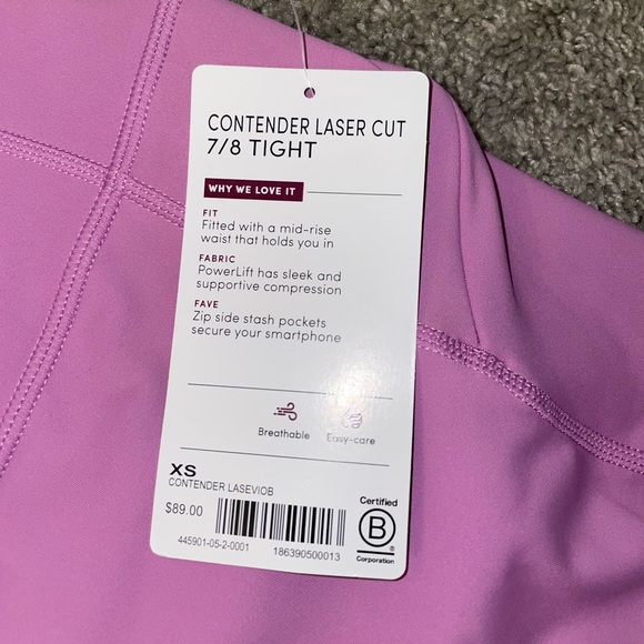 NWT Athleta Contender Laser Cut 7/8 Tight - Picture 6 of 6